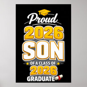 Poster Filho Orgulhoso de um Graduado da Turma de 2026 gr