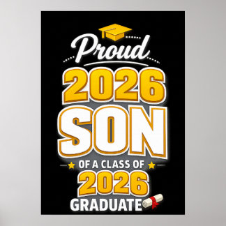 Poster Filho Orgulhoso de um Graduado da Turma de 2026 gr