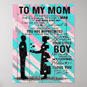 Poster Filho Para A Mãe Presente Para A Mãe, Mamãe Aniver