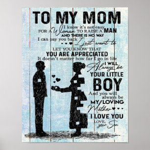Poster Filho Para A Mãe Presente, Personalize A Carta Pa