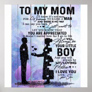 Poster Filho Para Minha Mãe Presente Bonito presente d