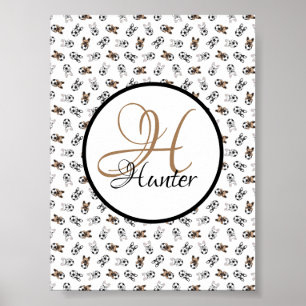 Poster Filhos de futebol monogramados