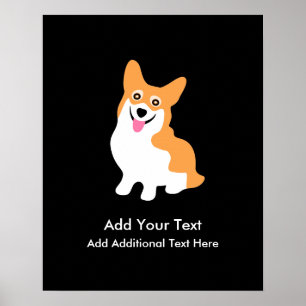Poster Filhote de cachorro bonito do Corgi do Pembroke de