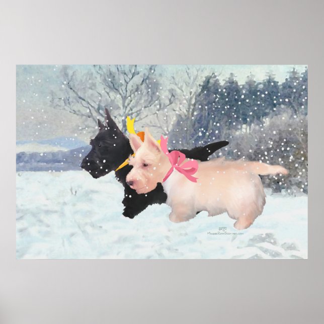 Poster Filhotes Scottie (Frente)