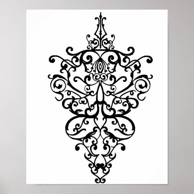 Pôster Filigree preto (Frente)
