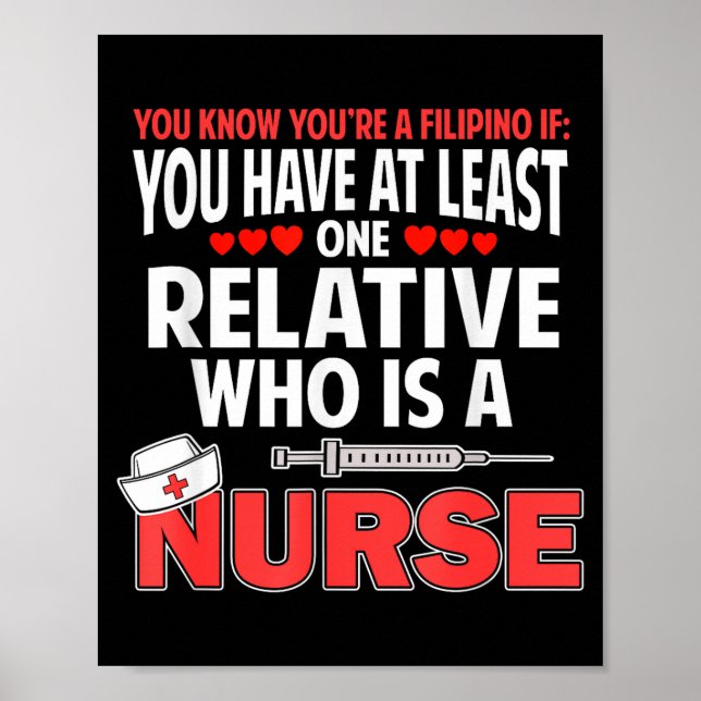 Poster Filino Nurse Funny Saying Philipnes Noy Men Women  (Frente)