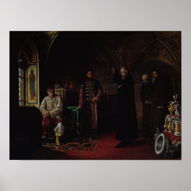 Pôster Filipe Metropolitano de Moscou com o czar Ivan (Frente)