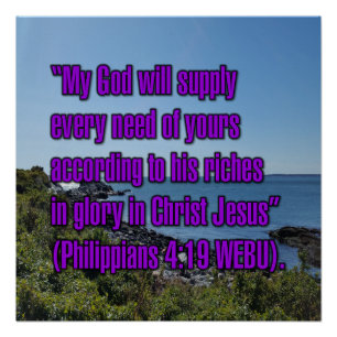 Pôster Filipenses 4:19 WEBU