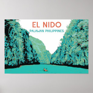 Poster Filipinas, El Nido Palawan maravilha da natureza