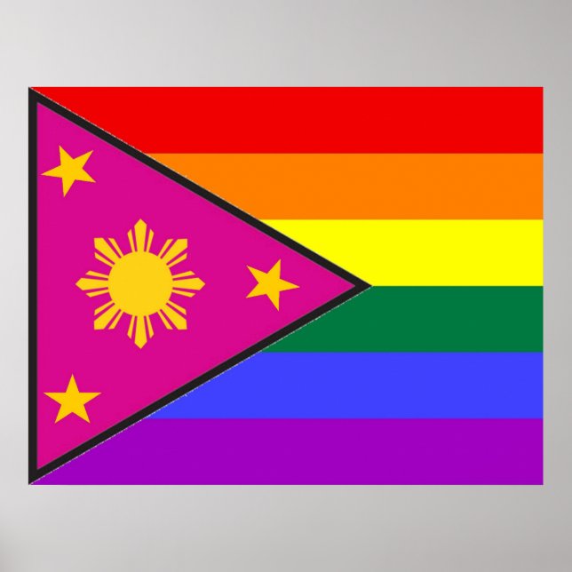 Pôster Filipino GLBT Pride Flag (Frente)