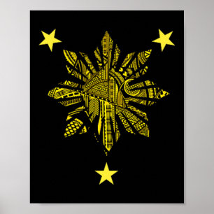 Poster Filipino Heritage - Polinésia Tribal Warrior Tatt
