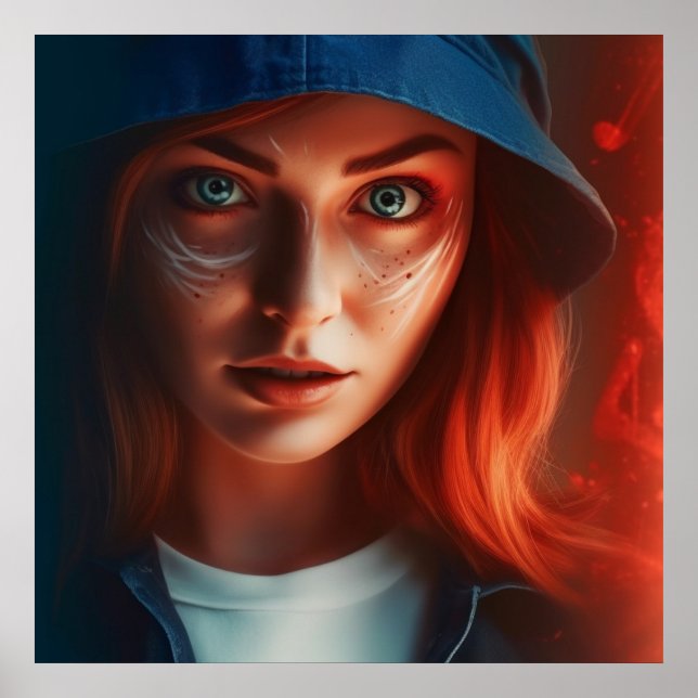 Poster Fille Super-Héros (Frente)