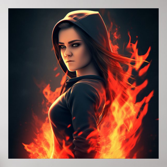 Poster Fille Super-Héros (Frente)