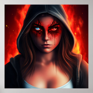 Poster Fille Super Héros