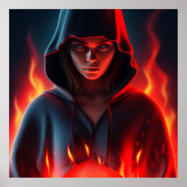 Poster Fille Super Héros