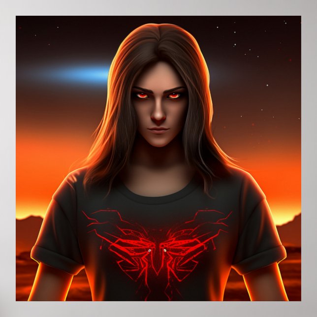 Poster Fille Super Héros (Frente)