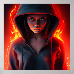 Poster Fille Super Héros