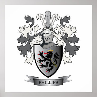Pôster Fillips Family Crest Casaco de Braços