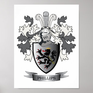 Pôster Fillips Family Crest Casaco de Braços