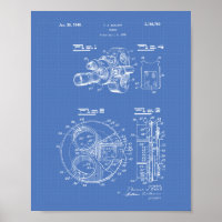 Filme Câmera 1940 Patent Art - Blueprint