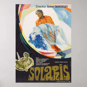 Poster Filme de ficção científica Solaris vintage 70s Tar