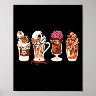 Poster Filme De Horror Do Café E Halloween Do Café