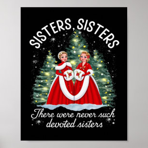 Poster Filme de Natal Branco das Irmãs 1954 Neve Natal Ho