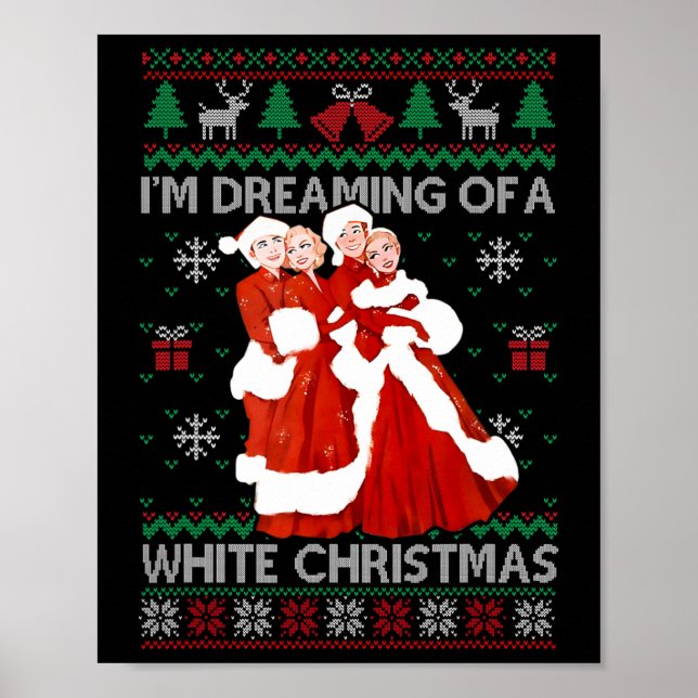 Poster Filme de Natal Branco das Irmãs 1954 Xmas Pajamas  (Frente)