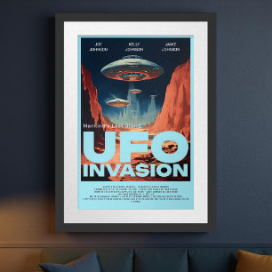 Poster Filme de Teatro Doméstico de OVNI do Sci Fi Person