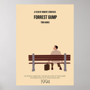 Poster Filme Minimalista Forrest Gump