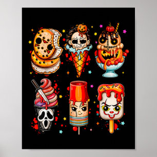 Poster Filmes de Terror Picolé de Verão Sorvete de Hallow