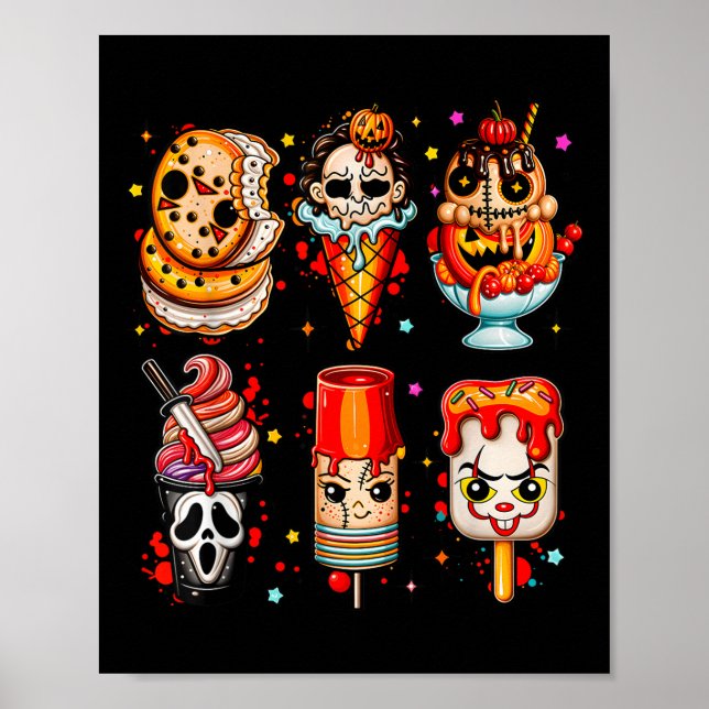 Poster Filmes de Terror Picolé de Verão Sorvete de Hallow (Frente)
