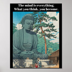Poster Filosofia Citação Budista Meditação Budista Positi
