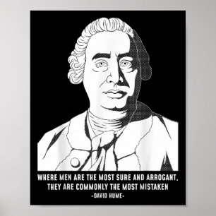 Poster Filosofia Citação Cética David Hume