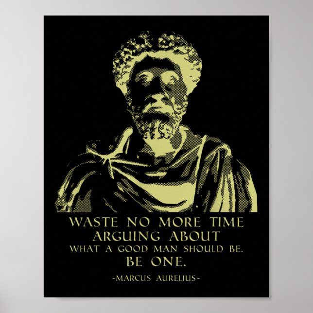 Poster Filosofia Citação Stoic Sayings Marcus Aurelius (Frente)