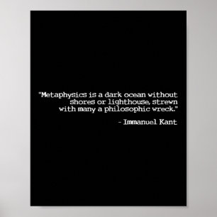 Poster Filosofia e Metafísica Citação Immanuel Kant