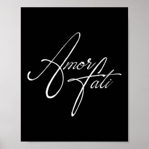 Poster Filosofia estática Cotação latina Amor Fati Ama se