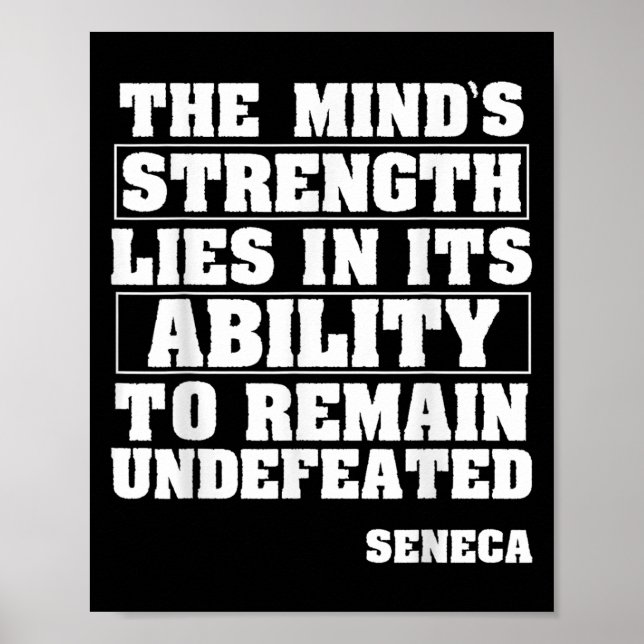 Poster Filosofia Estática de Cotação Motivacional Seneca  (Frente)