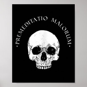 Poster Filosofia Estática Premeditação Malorum Skull Stoi
