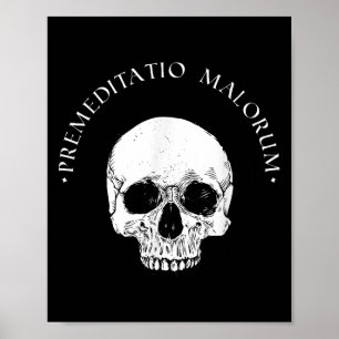 Poster Filosofia Estática Premeditação Malorum Skull Stoi