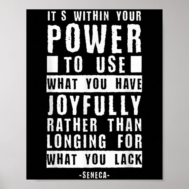 Poster Filosofia Estática Seneca Cotação Inspiracional St (Frente)