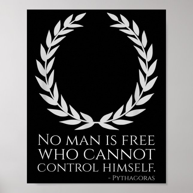 Poster Filosofia Grega Antiga Motivacional Pitágoras Q (Frente)