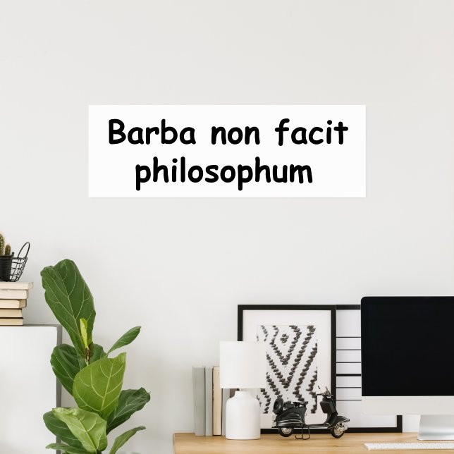 Poster filosofia não facial de barba (Escritório em casa)