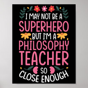 Poster Filosofia Professor Engraçado Hero Citação Premium