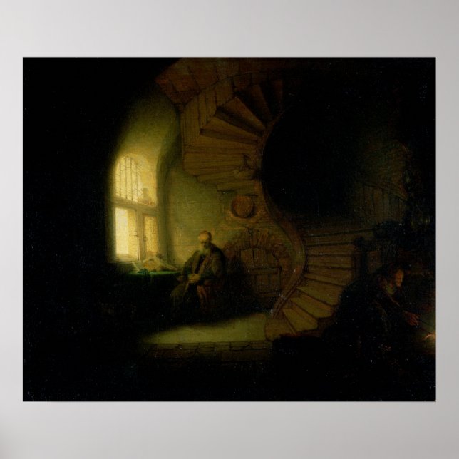 Pôster Filósofo em Meditação, 1632 (Frente)