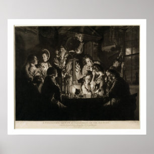 Pôster Filósofo Shewing an Experiment on Air Pum