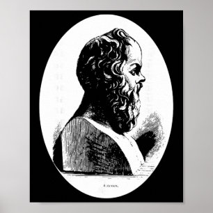 Poster Filósofo Sócrates Filosofia Presente para Professo