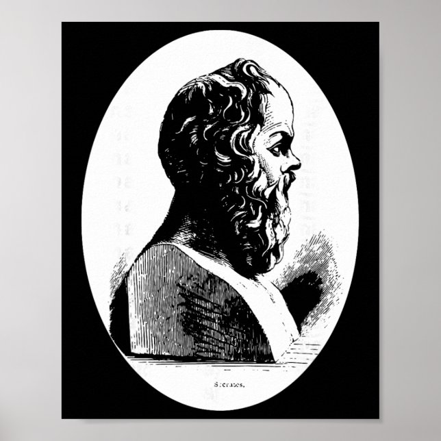 Poster Filósofo Sócrates Filosofia Presente para Professo (Frente)
