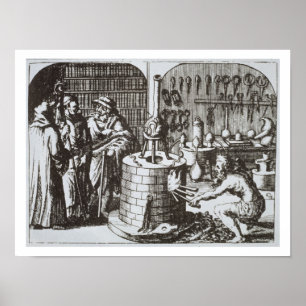 Poster Filósofos Hermetic e um alquimista, 'do musa
