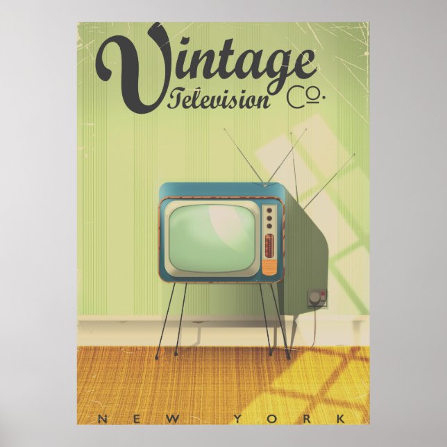 Poster Filtro Comercial Vintage Television Co. (Frente)